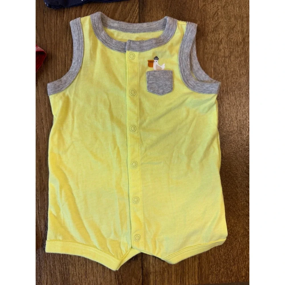 Baby Boy 3 Months‎ Summer Rompers 1 Piece Outfits Collared Clothes Lot Anchor